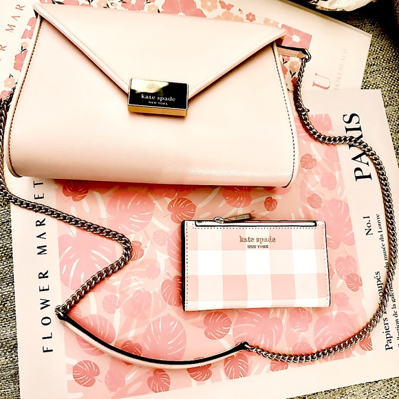 Kate Spade Medium Clutch or Shoulder Bag With Removable Gold Chainππ - Picture 1 of 16